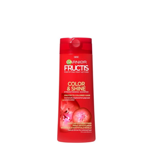 Garnier Fructis shampoo 250ml Color & Shine shampoo värjätyille ja raidoitetuille hiuksille