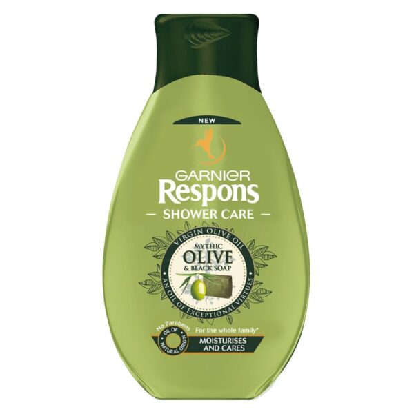 Garnier Respons suihkugeeli 250ml Mythic Olive & Black Soap