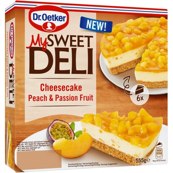 Dr. Oetker My Sweet Deli peach passionfruit cheesecake 555g pakaste