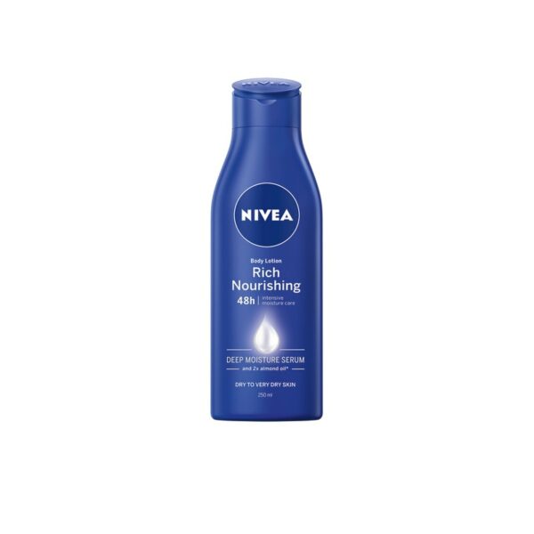 Nivea vartaloemulsio 250ml Nourishing Milk Rich Body Lotion vartaloemulsio kuivalle ja erittäin kuiv