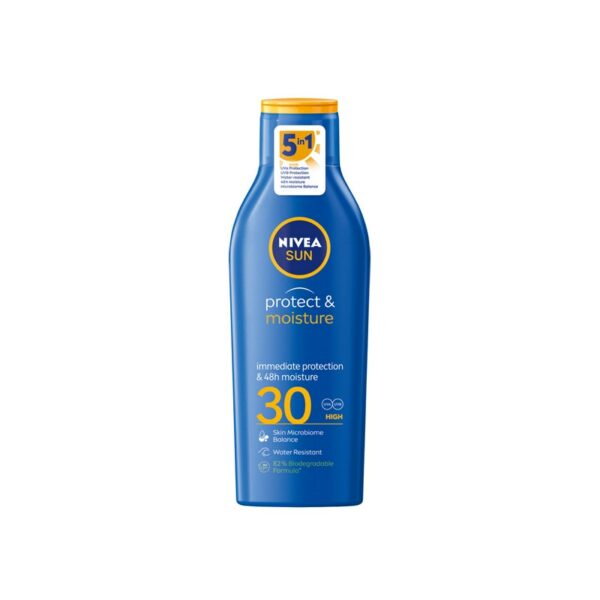 NIVEA SUN 200ml sk30 Protect & Moisture Sun Lotion -aurinkosuojaemulsio