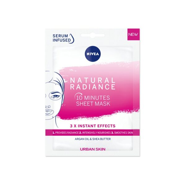 NIVEA Urban Skin Natural Radiance Sheet Mask -kasvonaamio 1kpl