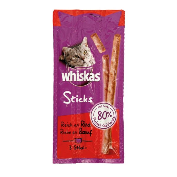 Whiskas Meaty sticks 3x6g häränliha