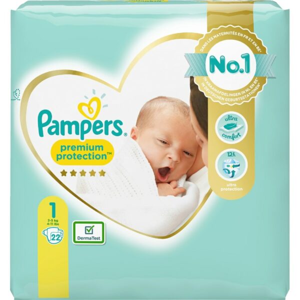 Pampers 22kpl Premium Protect New Baby teippivaippa 1 2-5kg