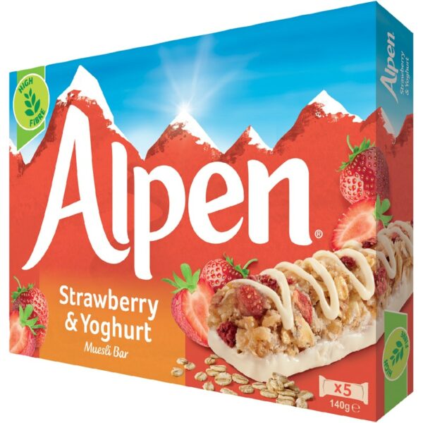 Alpen Strawberry & Yoghurt myslipatukka 5x29 g