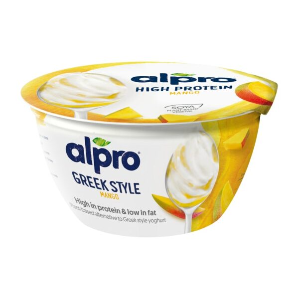Alpro Greek Style proteiinipitoinen soijavalmiste 150g mango