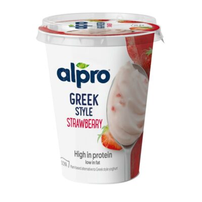 Alpro Greek Style soijavalmiste 400g mansikka