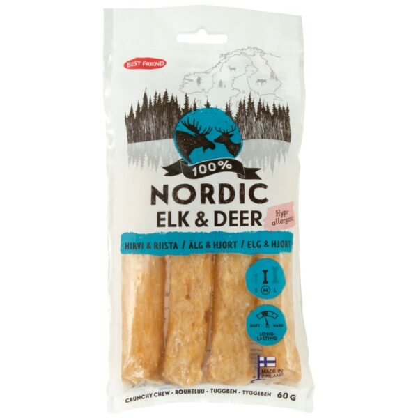 Best Friend Nordic Hirvi & Riista Hypoallergenic -rouheluu 4 kpl 60 g