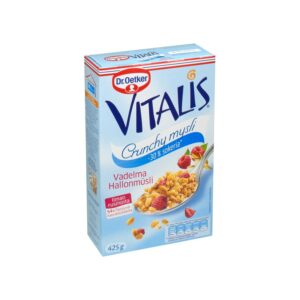 Vitalis Crunchy 425g vadelma -30% sokeria