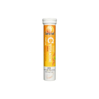 Sana-sol C-vitamiini 1000mg appelsiini 20 poretablettii/84g