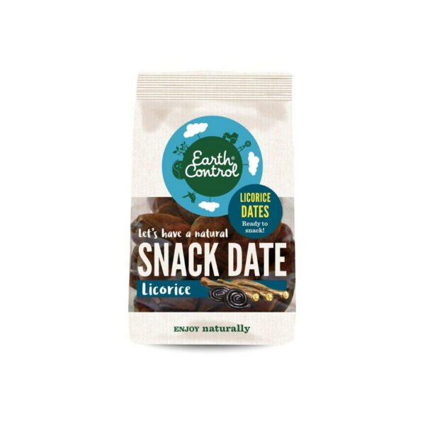 Earth Control lakrit snack taatelit lakritsi 200g