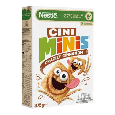 Nestlé Cini Minis 375g kanelinmakuisia täysjyvävehnä-riisimuroja