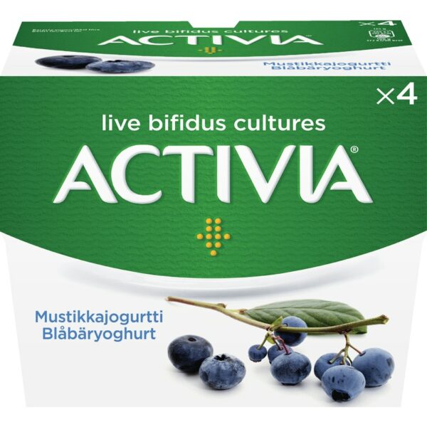 Danone Activia 4x125g mustikkajogurtti