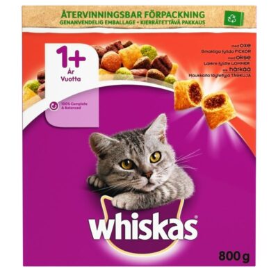 Whiskas 1+ Härkää 800g