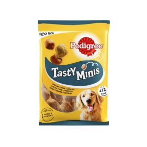 Pedigree Tasty Bites 130g Chewy Cubes sis kanaa, täydennysrehua aikuisille koirille
