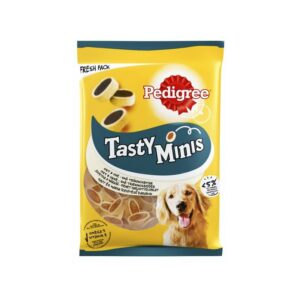 Pedigree Tasty Bites 140g Cheesy Bites sis juustoa ja häränlihaa, täydennysrehua aikuisille koirille