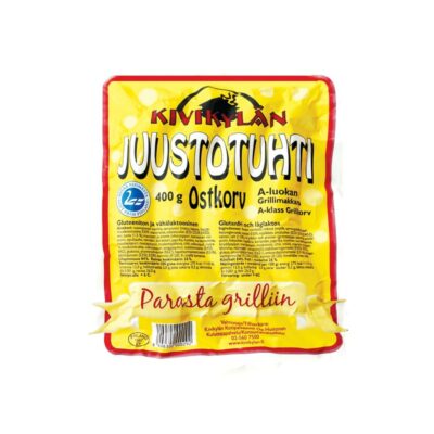 Kivikylän juustotuhti grillimakkara 400 g