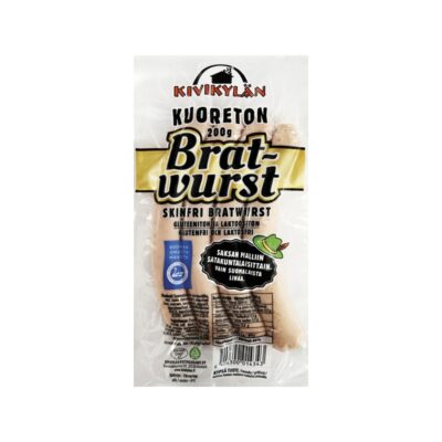 Kivikylän kuoreton bratwurst 200g