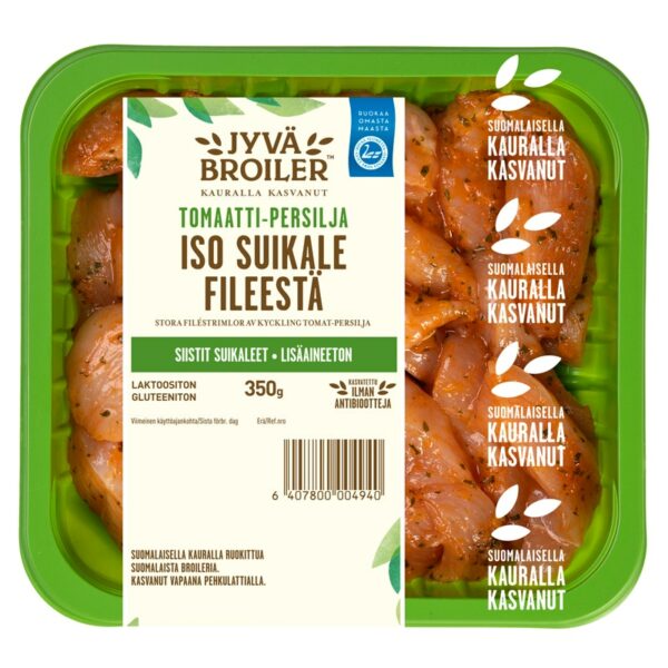 Jyväbroiler Iso Suikale Broilerin Fileestä Tomaatti-Persilja 350g