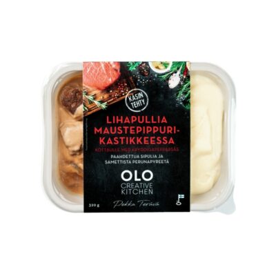 Olo Creative Kitchen lihapullia maustepippurikastikeessa 320g