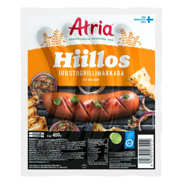 Atria Hiillos Juustogrillimakkara 400g