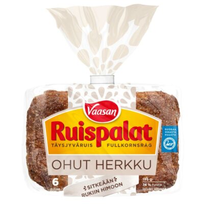 Vaasan ruispalat ohut herkku 6kpl/195g