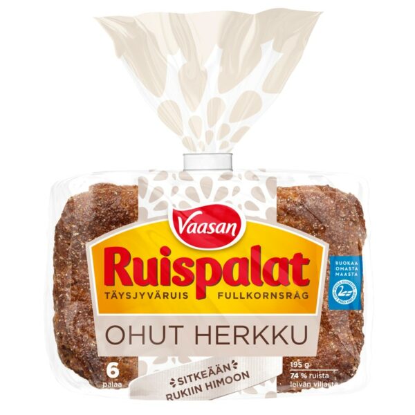 Vaasan ruispalat ohut herkku 6kpl/195g