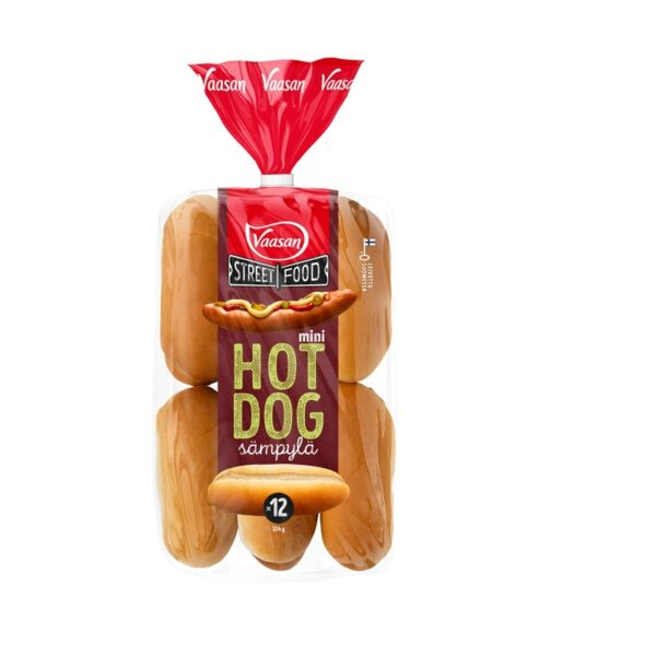 Vaasan mini hot dog 12kpl/324g