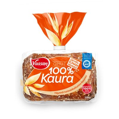 Vaasan ohut kaura 100% kauraleipä 6kpl/225g