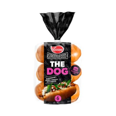 Vaasan Street Food THE DOG Naughty hot dog sämpylä 300g 6x50g