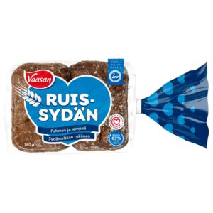Vaasan ruissydän 6kpl/360g täysjyväruisleipä
