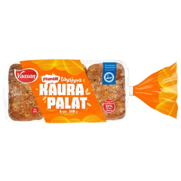 Vaasan Pehmeät kaurapalat 9kpl/540g