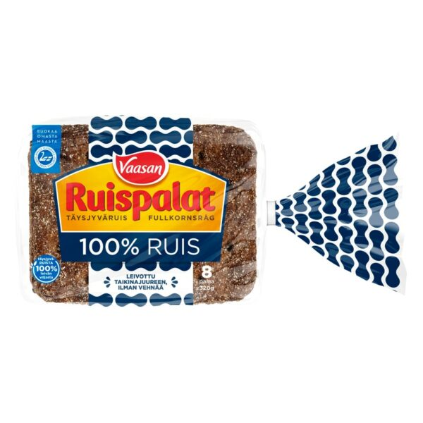 Vaasan Ruispalat 100% Ruis 8kpl/320g