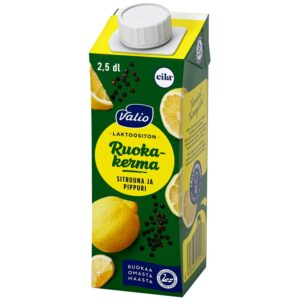 Valio maustettu ruokakerma 2,5 dl sitruuna&pippuri laktoositon UHT