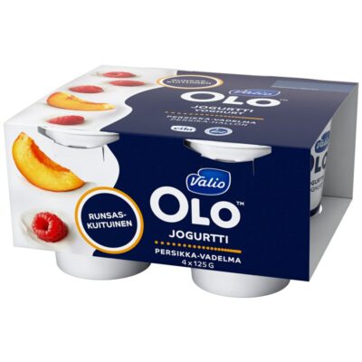 Valio Gefilus OLO jogurtti 4x125 g persikka-vadelma laktoositon
