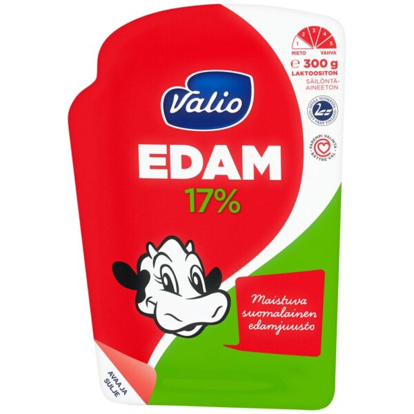 Valio edamjuusto 300g 17% viipale