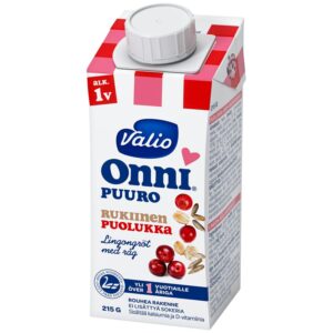 Valio Onni puuro rukiinen puolukka 215g alkaen 1v UHT