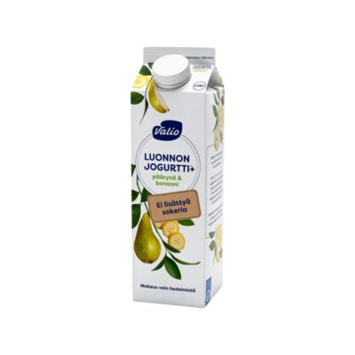 Valio Luonnonjogurtti+ 1kg päärynä&banaani laktoositon