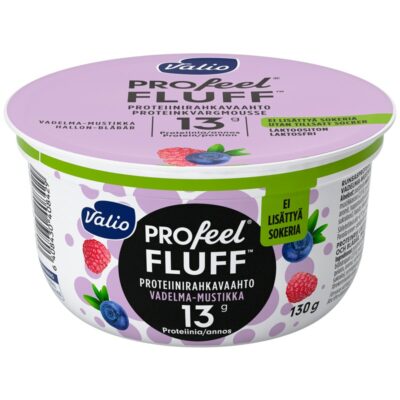Valio PROfeel FLUFF proteiinirahkavaahto 130g vadelma-mustikka laktoositon sokeroimaton