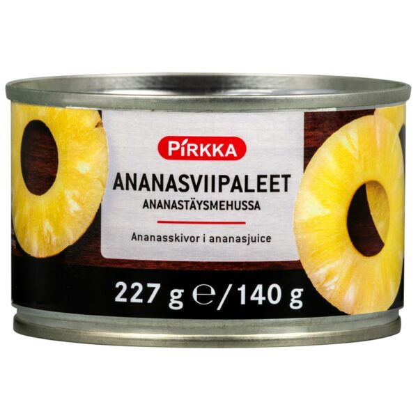Pirkka ananasviipaleet ananastäysmehussa 227g/140g