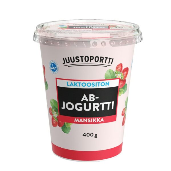 Juustoportti AB-jogurtti 400g mansika laktoositon