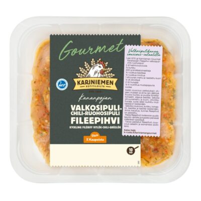 Kariniemen Gourmet Kananpojan Fileepihvi Valkosipuli-chili-ruohosipuli 370 g