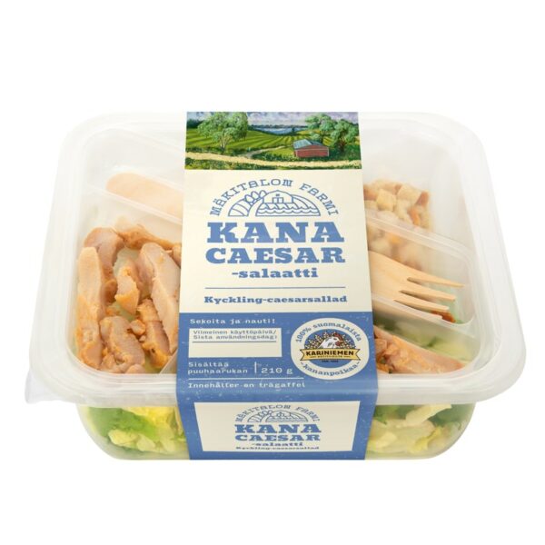 Mäkitalon Farmi salaattiateria kana-caesar 210g