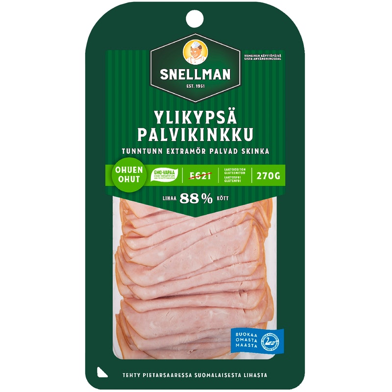 Snellman Ylikypsä palvikinkku ohuen ohut 270 g