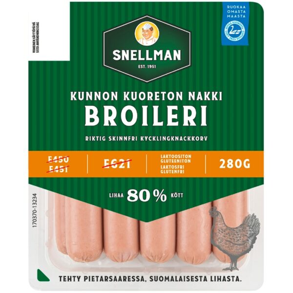 Snellman Kunnon kuoreton broilerinakki 280 g