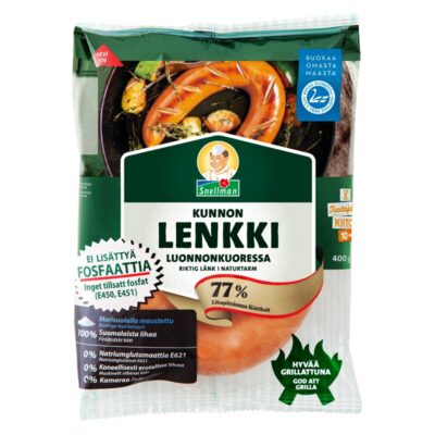 Snellman kunnon lenkkimakkara luonnonkuoressa 400g