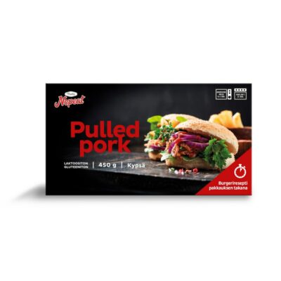 Pouttu Pulled pork BBQ 450g kypsä