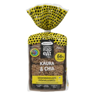 Rosten Siemen Rapeat siemennäkkileipä 250g kaura & chia