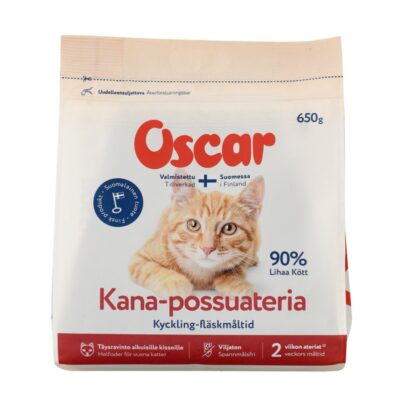 Oscar kana possuateria kissoille 650g kotimainen ja viljaton