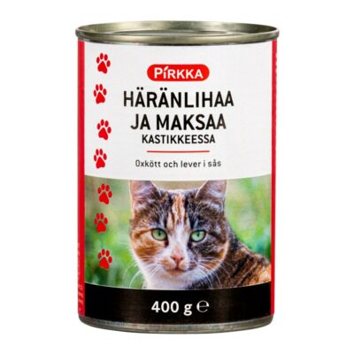 Pirkka häränlihaa ja maksaa kastikeessa 400g